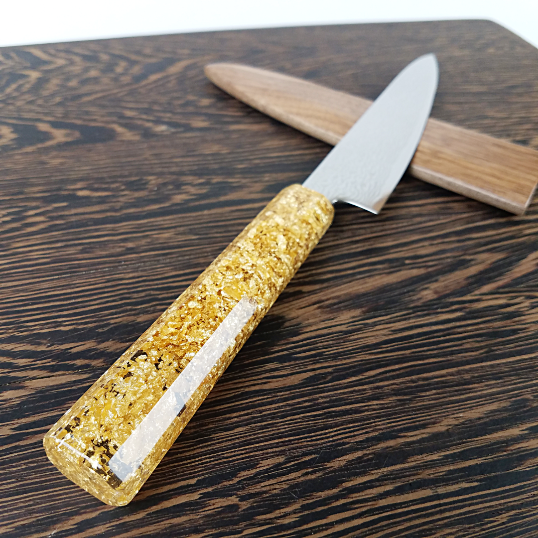 Golden Drop - 6in (150mm) Damascus Petty Culinary Knife