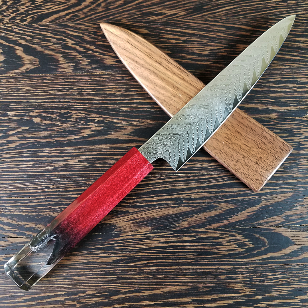 Jurassic Sharp - 6in (150mm) Damascus Petty Culinary Knife