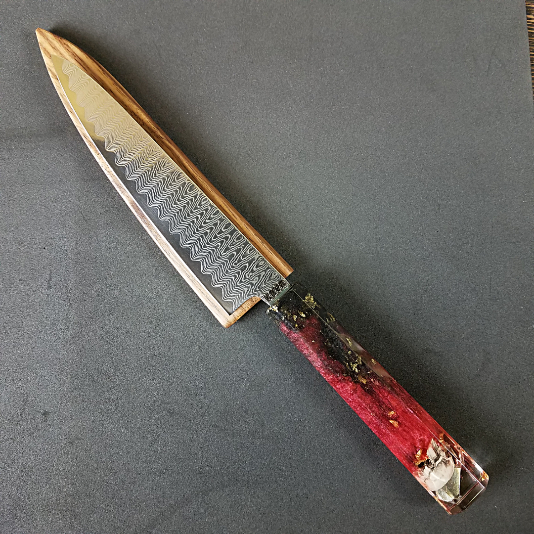 Bloody Mary, Quite Contrary - 6in (150mm) Damascus Petty Culinary Knife