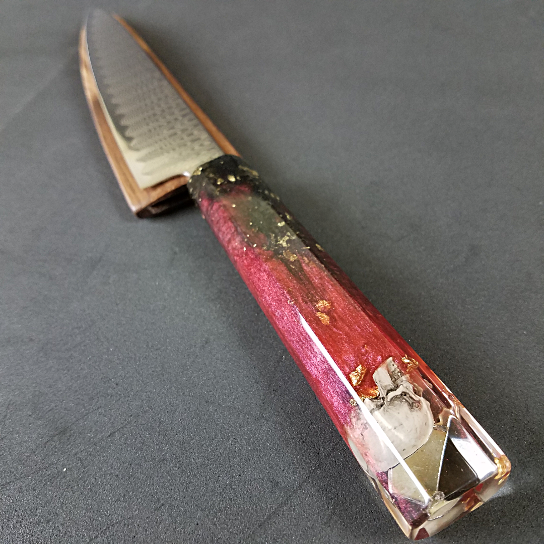 Bloody Mary, Quite Contrary - 6in (150mm) Damascus Petty Culinary Knife