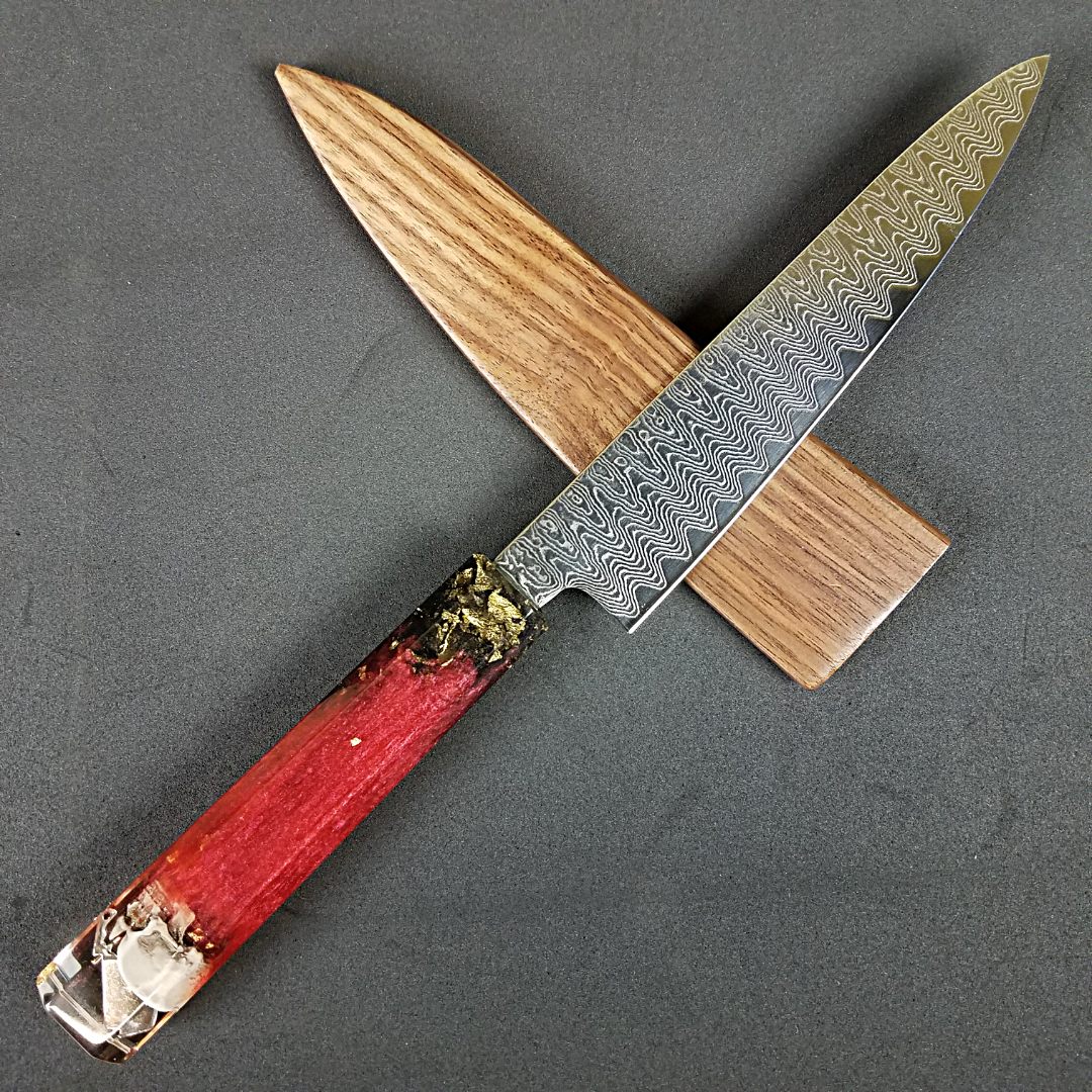 Bloody Mary, Quite Contrary - 6in (150mm) Damascus Petty Culinary Knife