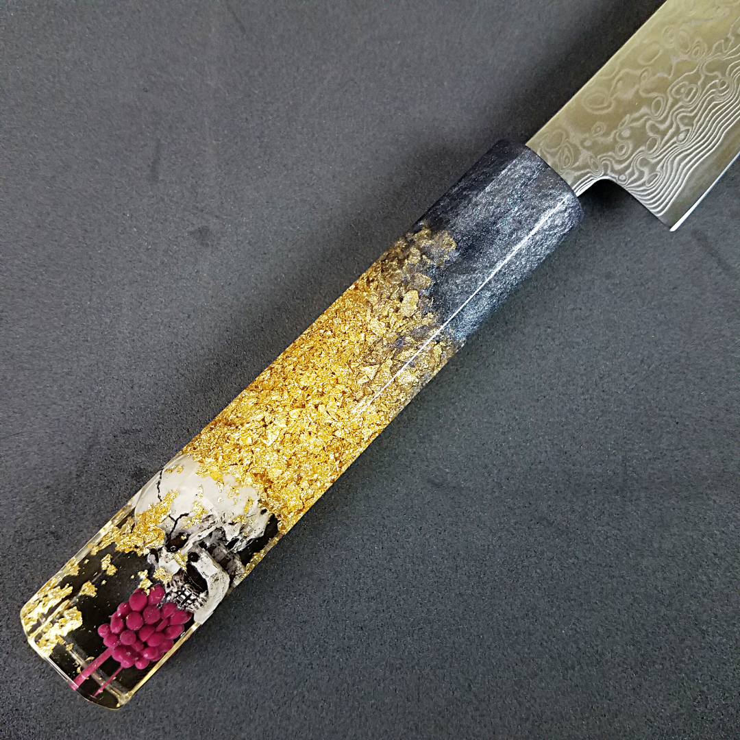 Dead Decadence- 6in (150mm) Damascus Petty Culinary Knife