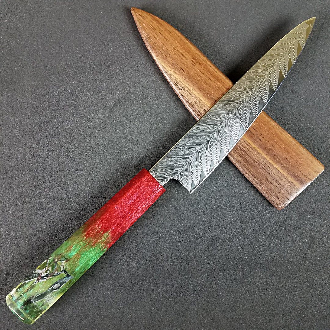 Raptors in the Mist - 6in (150mm) Damascus Petty Culinary Knife