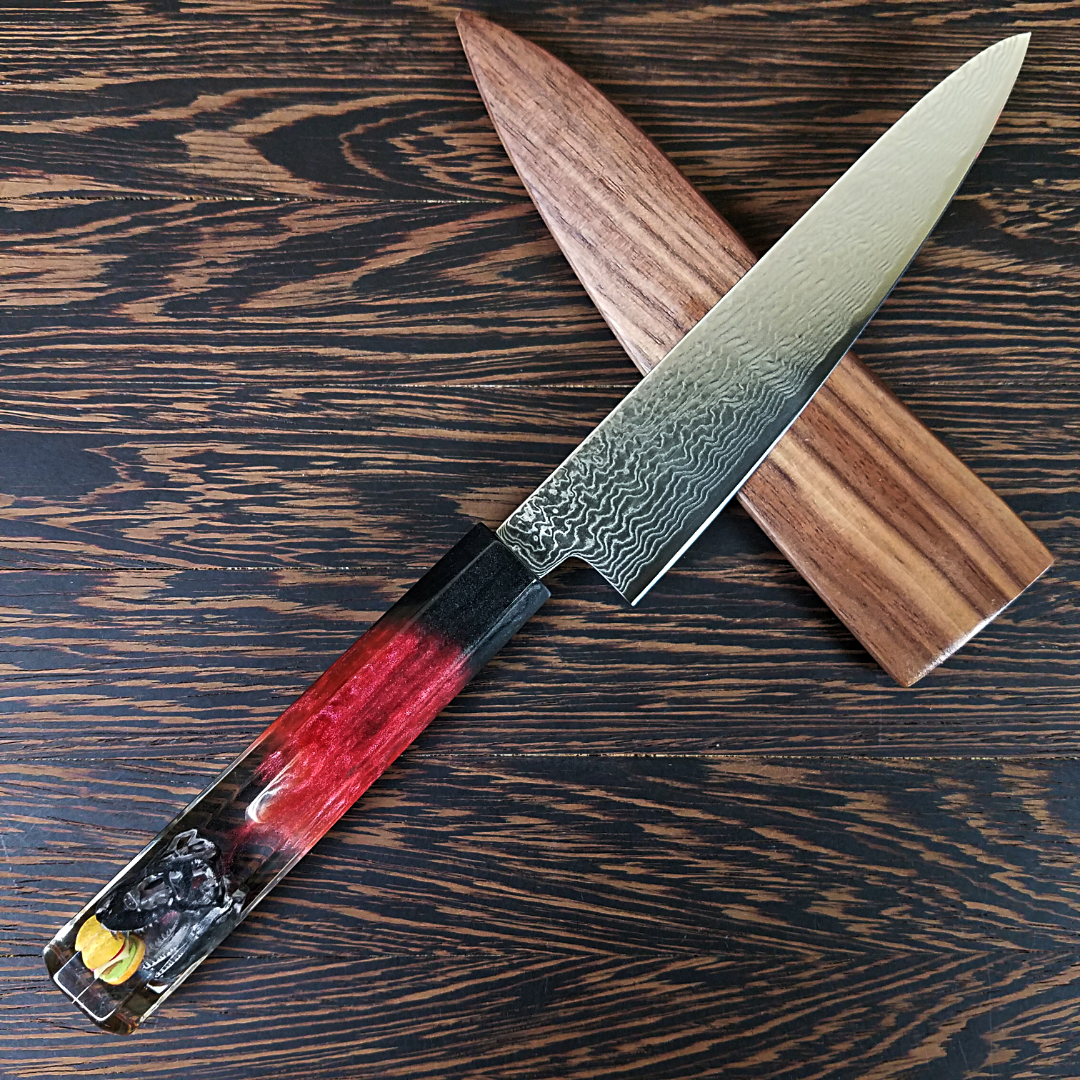 McFossil Fuel - 6in (150mm) Damascus Petty Culinary Knife