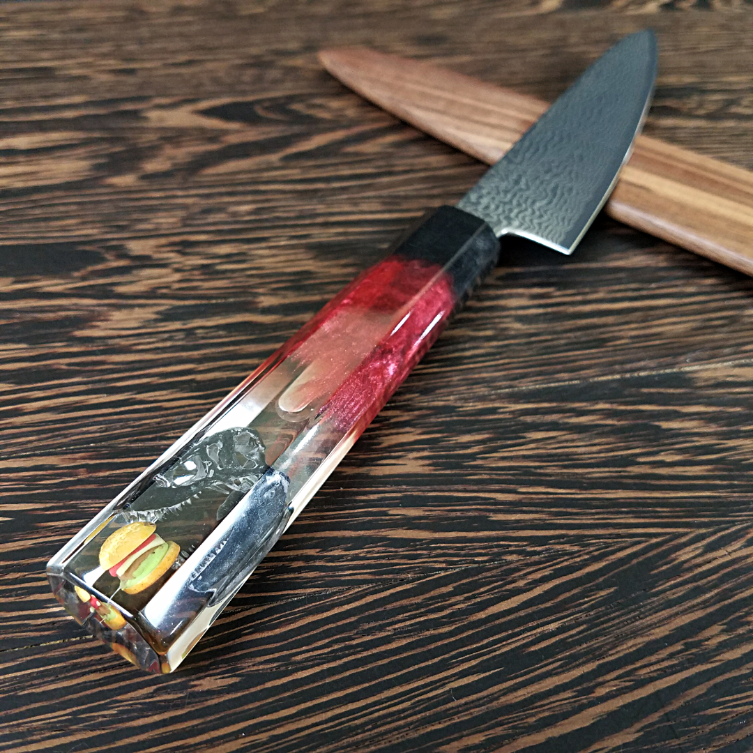 McFossil Fuel - 6in (150mm) Damascus Petty Culinary Knife