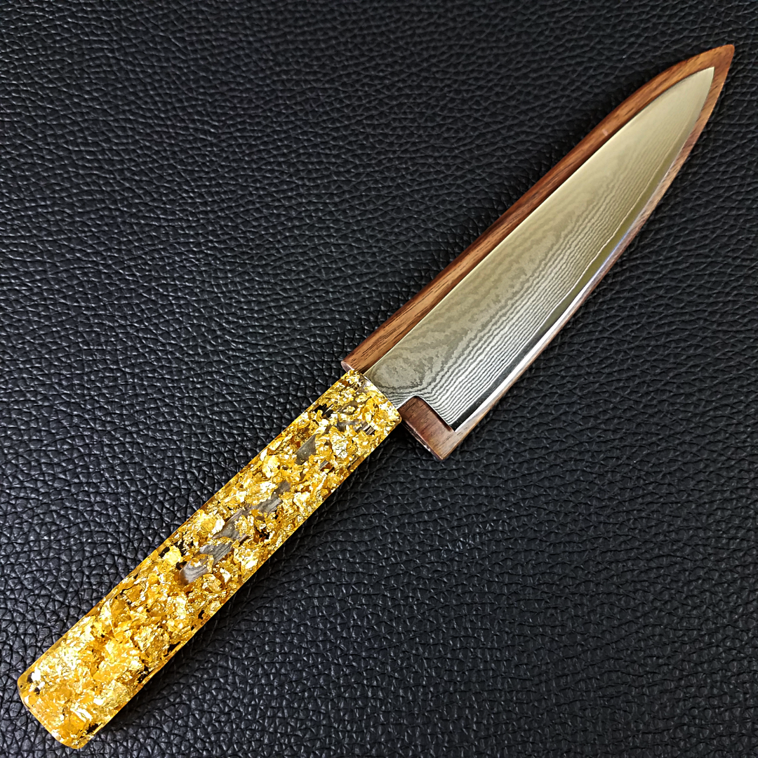 Gold Spike - 6in (150mm) Damascus Petty Culinary Knife