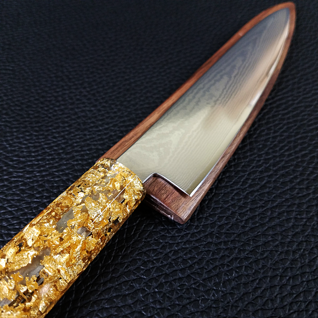 Gold Spike - 6in (150mm) Damascus Petty Culinary Knife