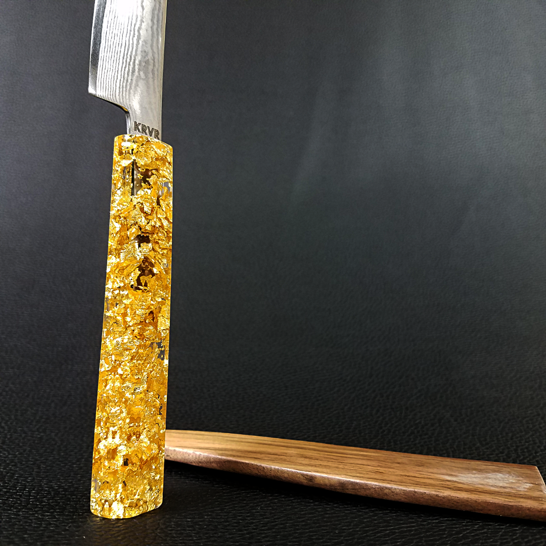 Gold Spike - 6in (150mm) Damascus Petty Culinary Knife