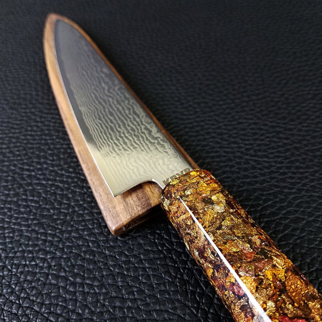 Maple Beams - 6in (150mm) Damascus Petty Culinary Knife