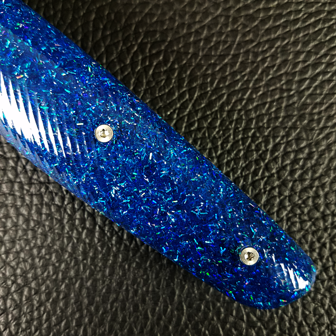 Blue Yonder - 10in (254mm) Damascus Gyuto - Raindrop - Wavy Handle