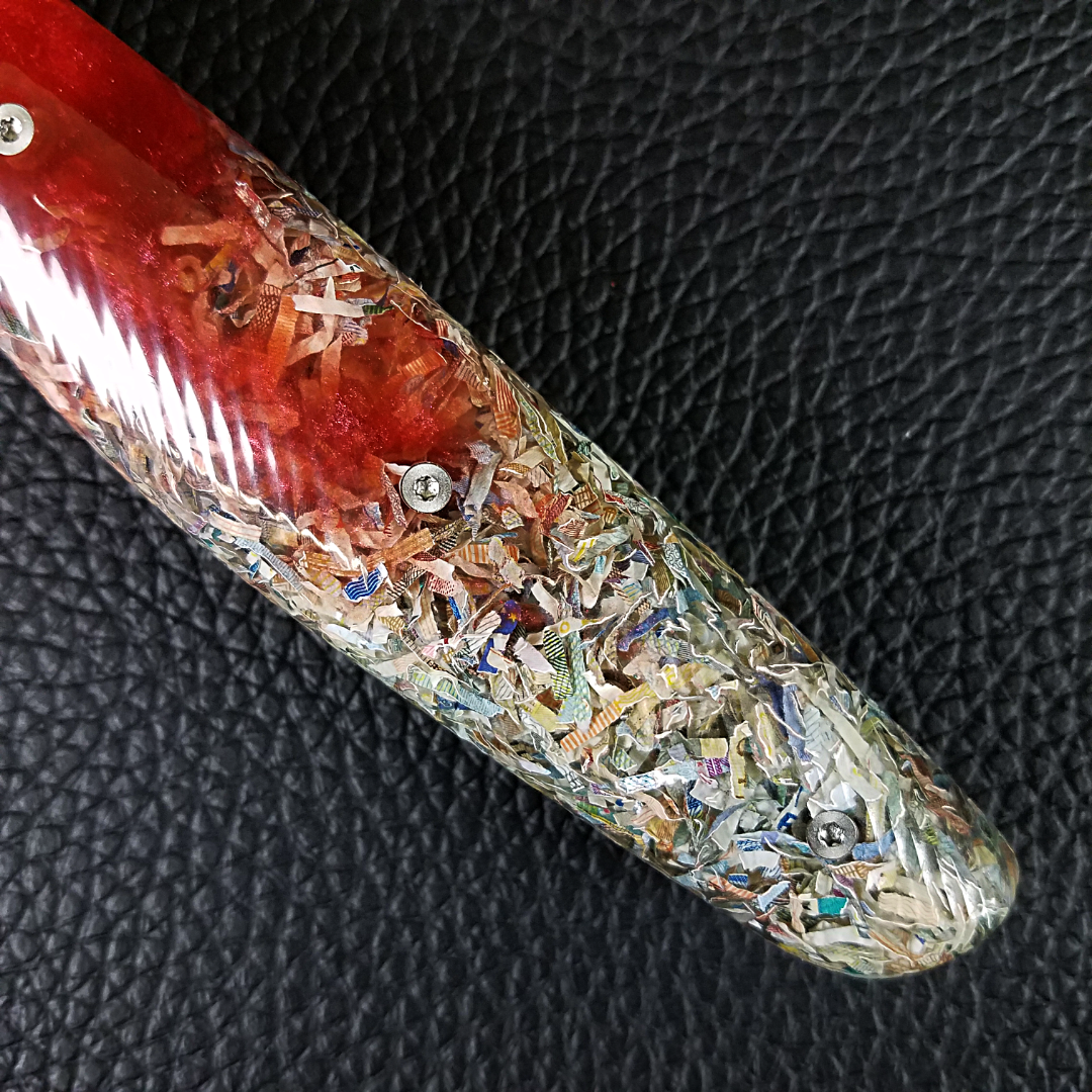 Blood Euro - 10in (254mm) Damascus Gyuto - Raindrop - Wavy Handle