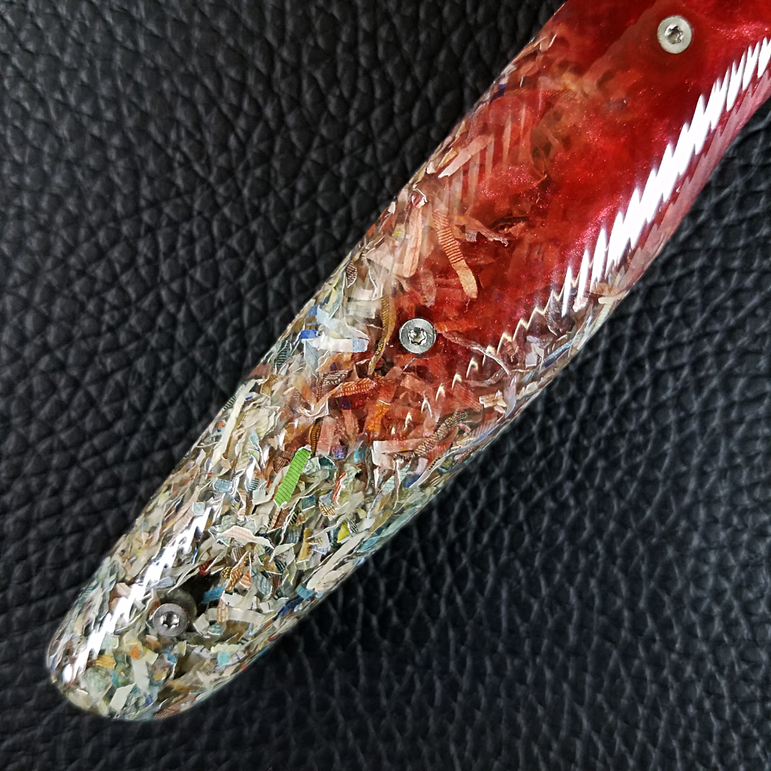 Blood Euro - 10in (254mm) Damascus Gyuto - Raindrop - Wavy Handle