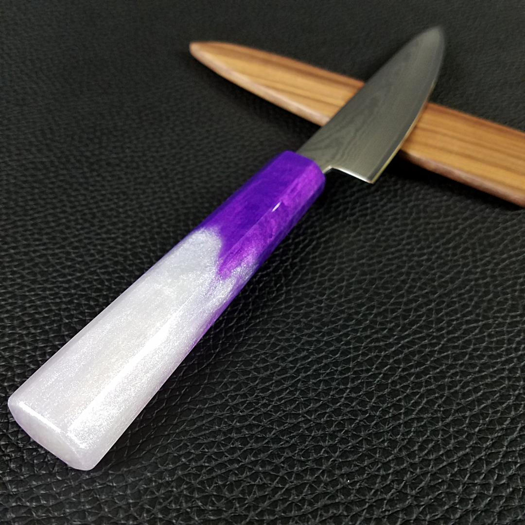 Indigo Snow - 6in (150mm) Damascus Petty Culinary Knife