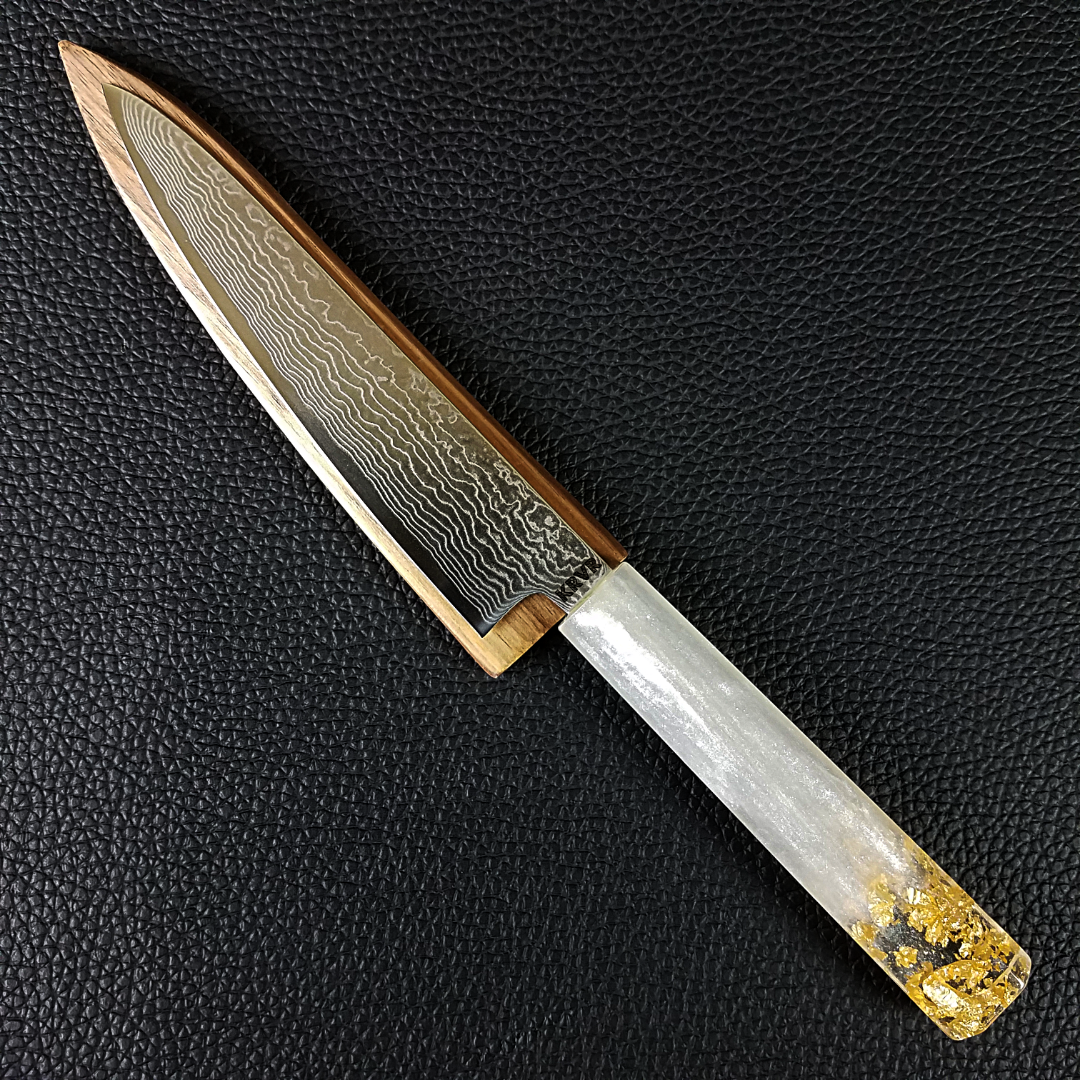 White Gold - 6in (150mm) Damascus Petty Culinary Knife