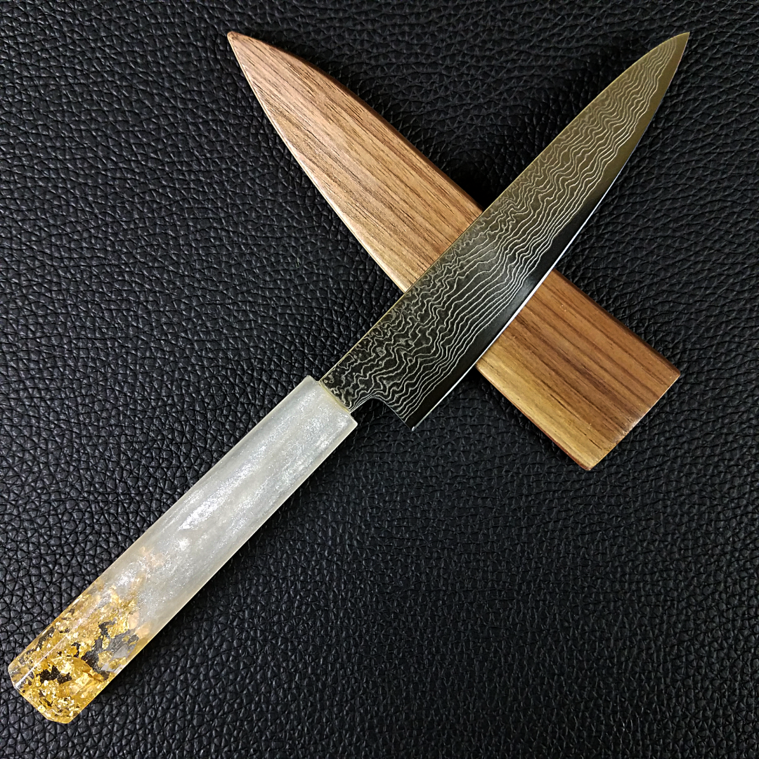White Gold - 6in (150mm) Damascus Petty Culinary Knife