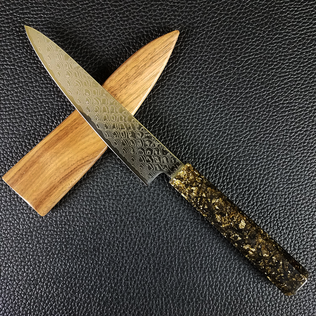 Black Gold - 6in (150mm) Damascus Petty Culinary Knife