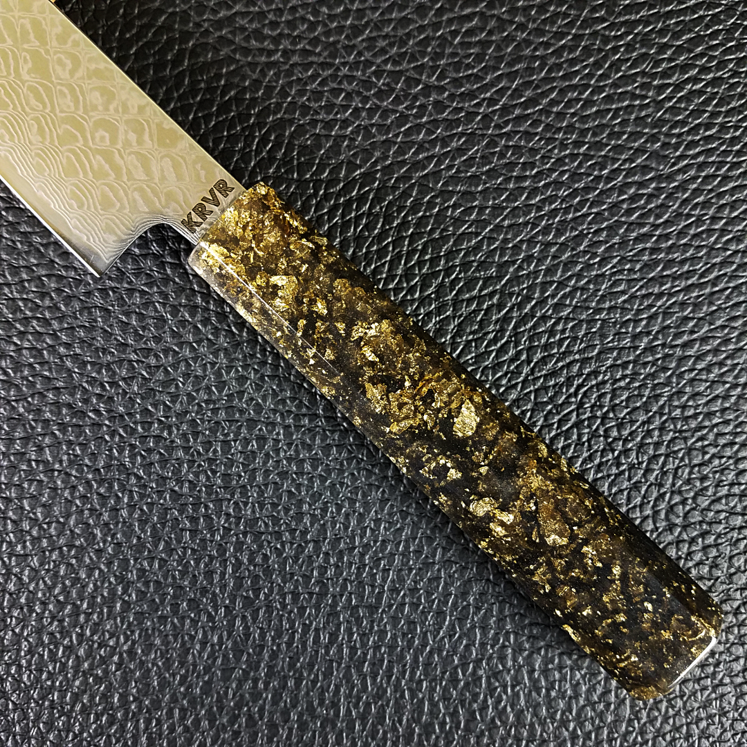 Black Gold - 6in (150mm) Damascus Petty Culinary Knife