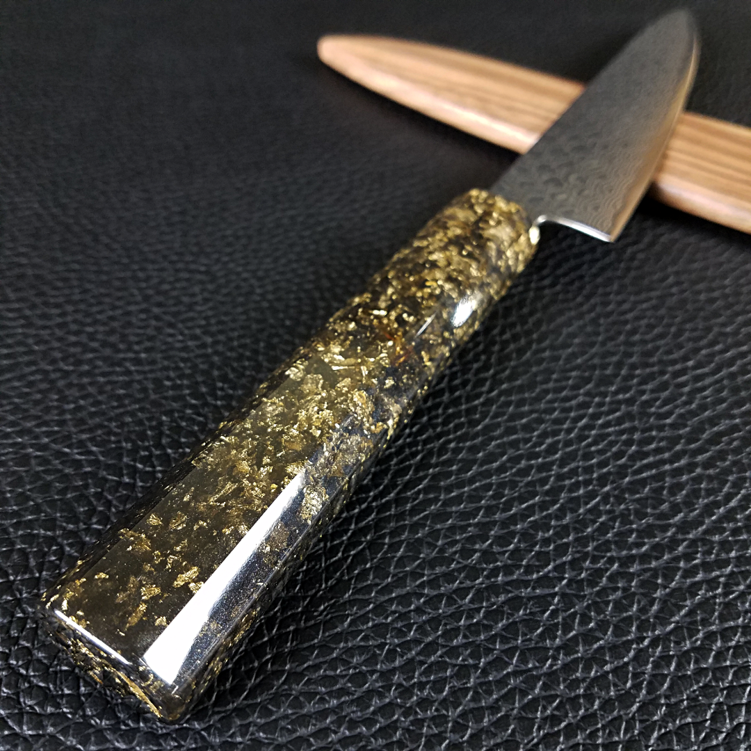 Black Gold - 6in (150mm) Damascus Petty Culinary Knife