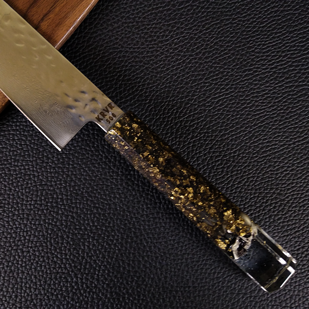 Dead Man&#39;s Chest - 210mm (8.25in) Damascus Gyuto Chef Knife - Hammered