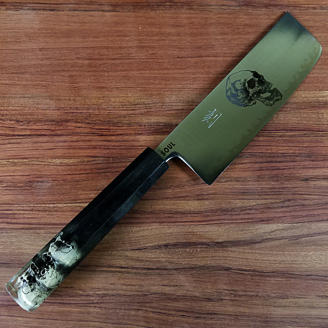 Zugaikotsu - 165mm San Mai Nakiri with Aogami Super Carbon Steel Core