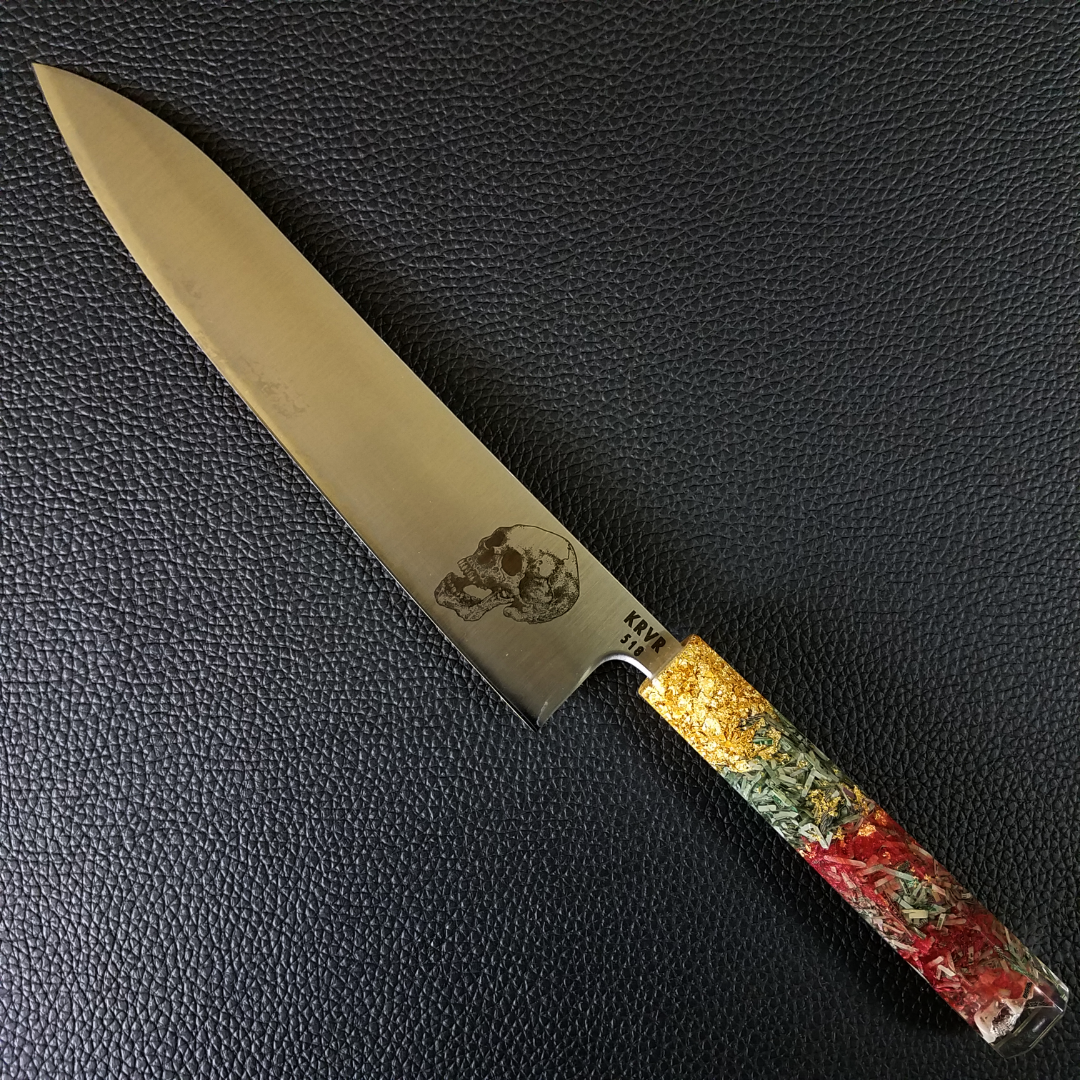 Beefcake - 240mm San Mai Gyuto knife with Aogami Super Carbon Steel Core