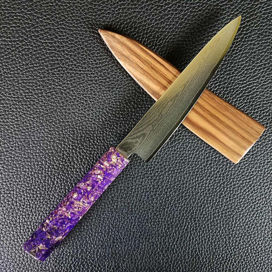 Fade 2 Black - 6in (150mm) Damascus Petty Culinary Knife