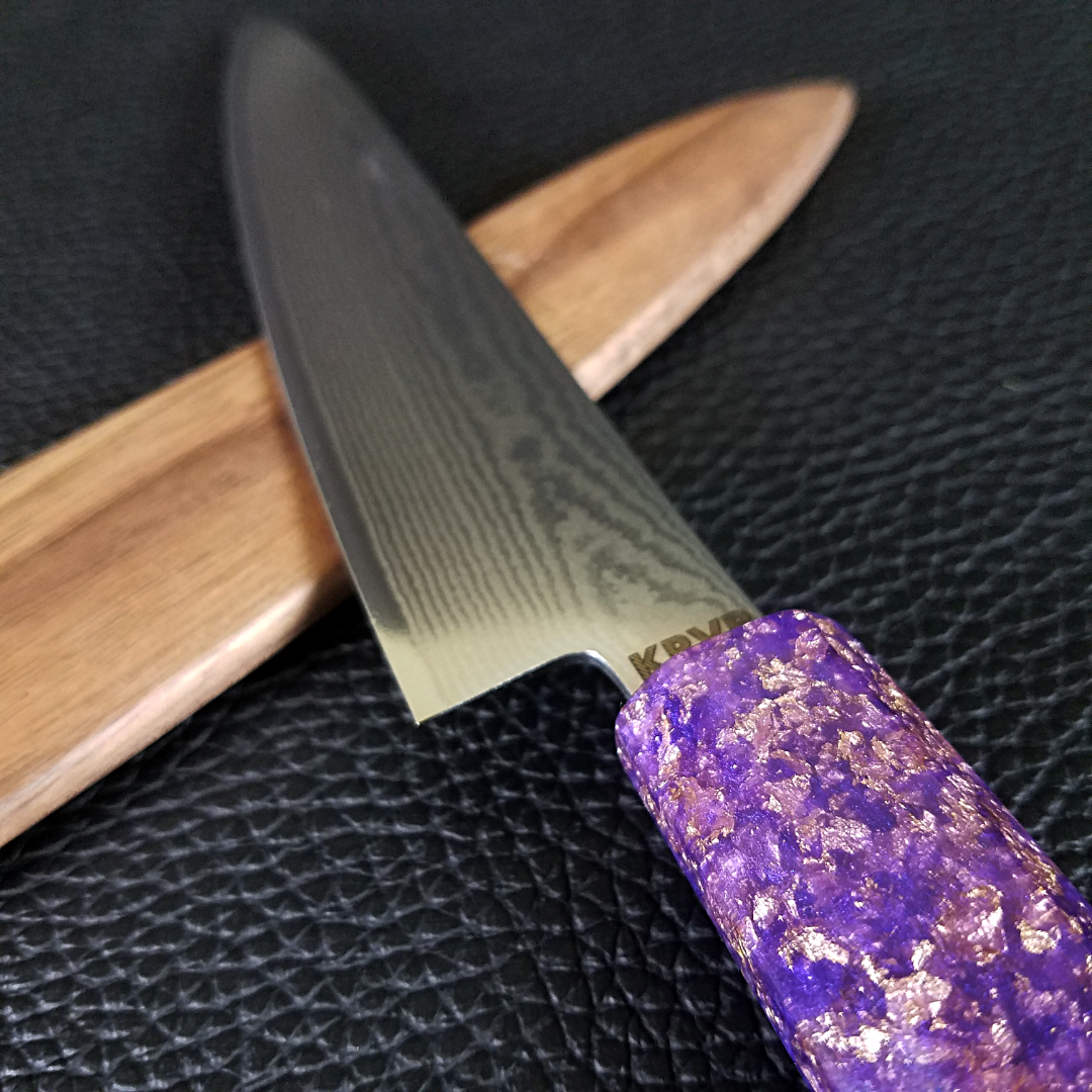 Fade 2 Black - 6in (150mm) Damascus Petty Culinary Knife