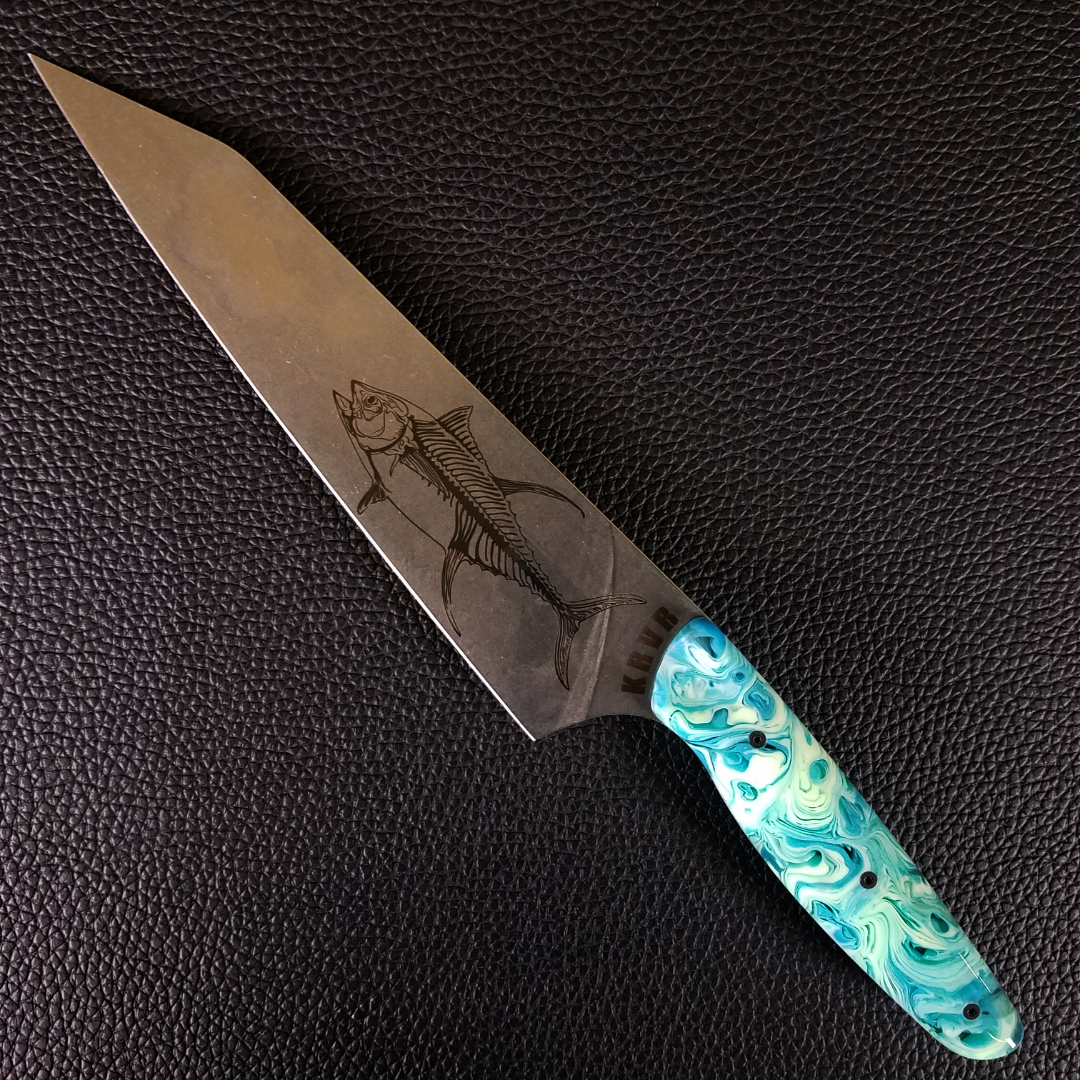 Ocean Master I: Pelagic - 8in (203mm) Gyuto Chef Knife S35VN Stainless Steel