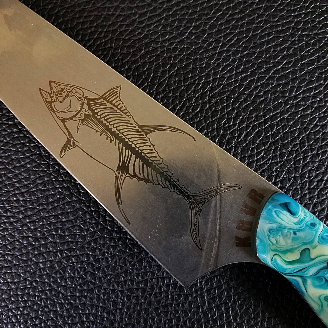 Ocean Master I: Pelagic - 8in (203mm) Gyuto Chef Knife S35VN Stainless Steel