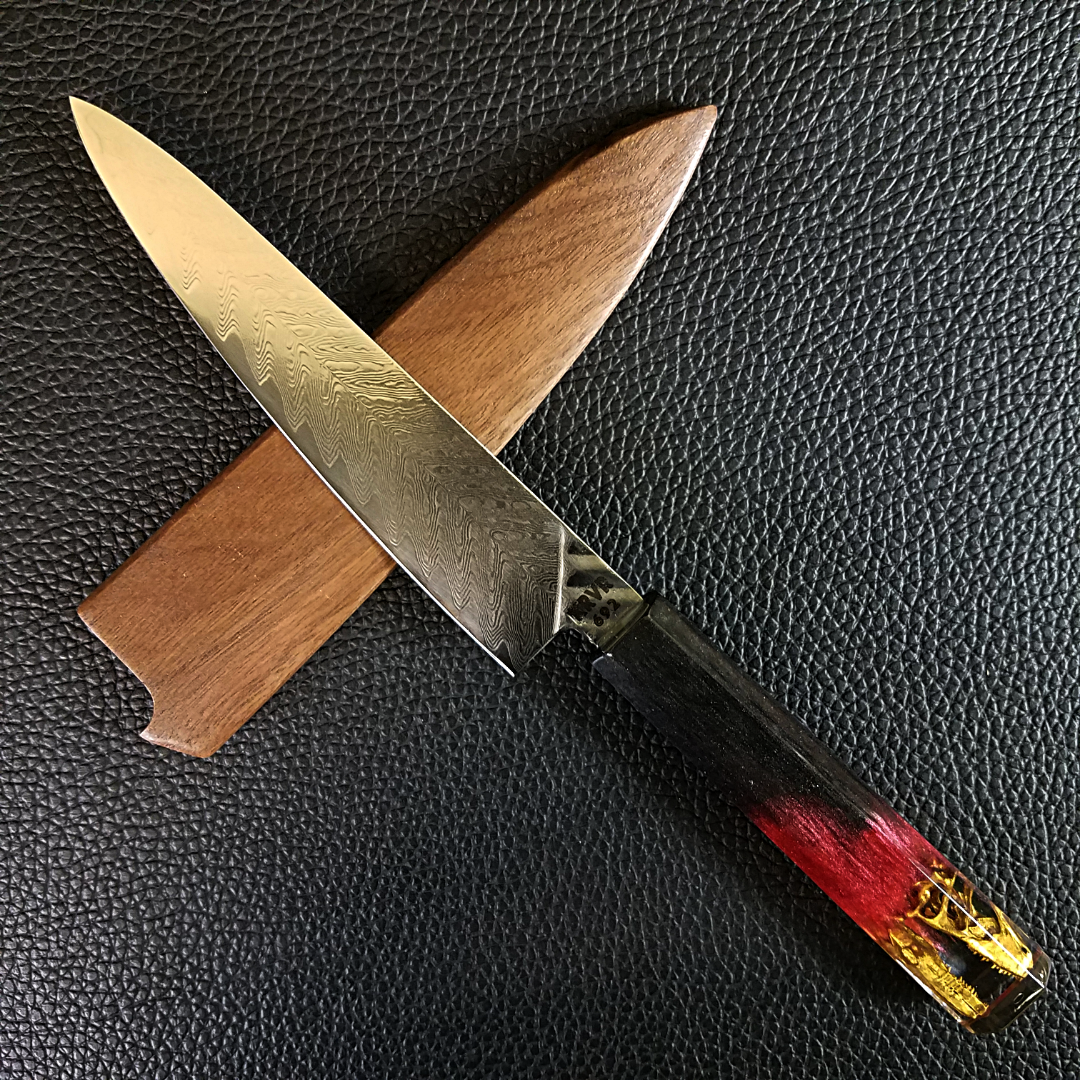 Raptor Gold - 6in (150mm) Damascus Petty Culinary Knife