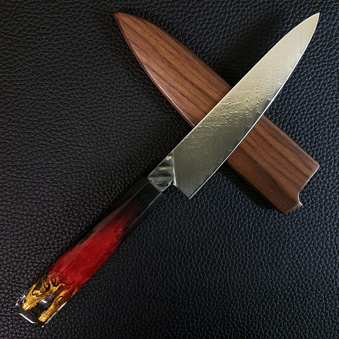 Raptor Gold - 6in (150mm) Damascus Petty Culinary Knife