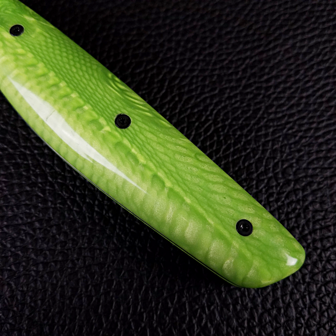 Green Mamba - Gyuto K-tip 10in Chef&#39;s Knife - Herringbone Damascus