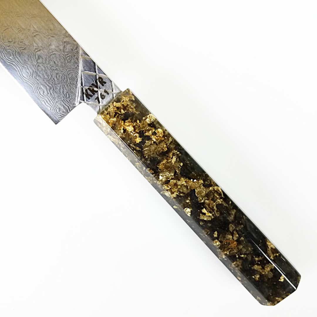 Black Gold - 6in (150mm) Damascus Petty Culinary Knife