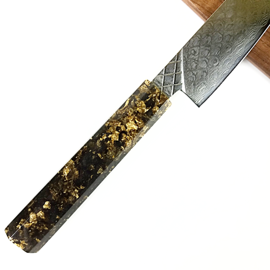 Black Gold - 6in (150mm) Damascus Petty Culinary Knife