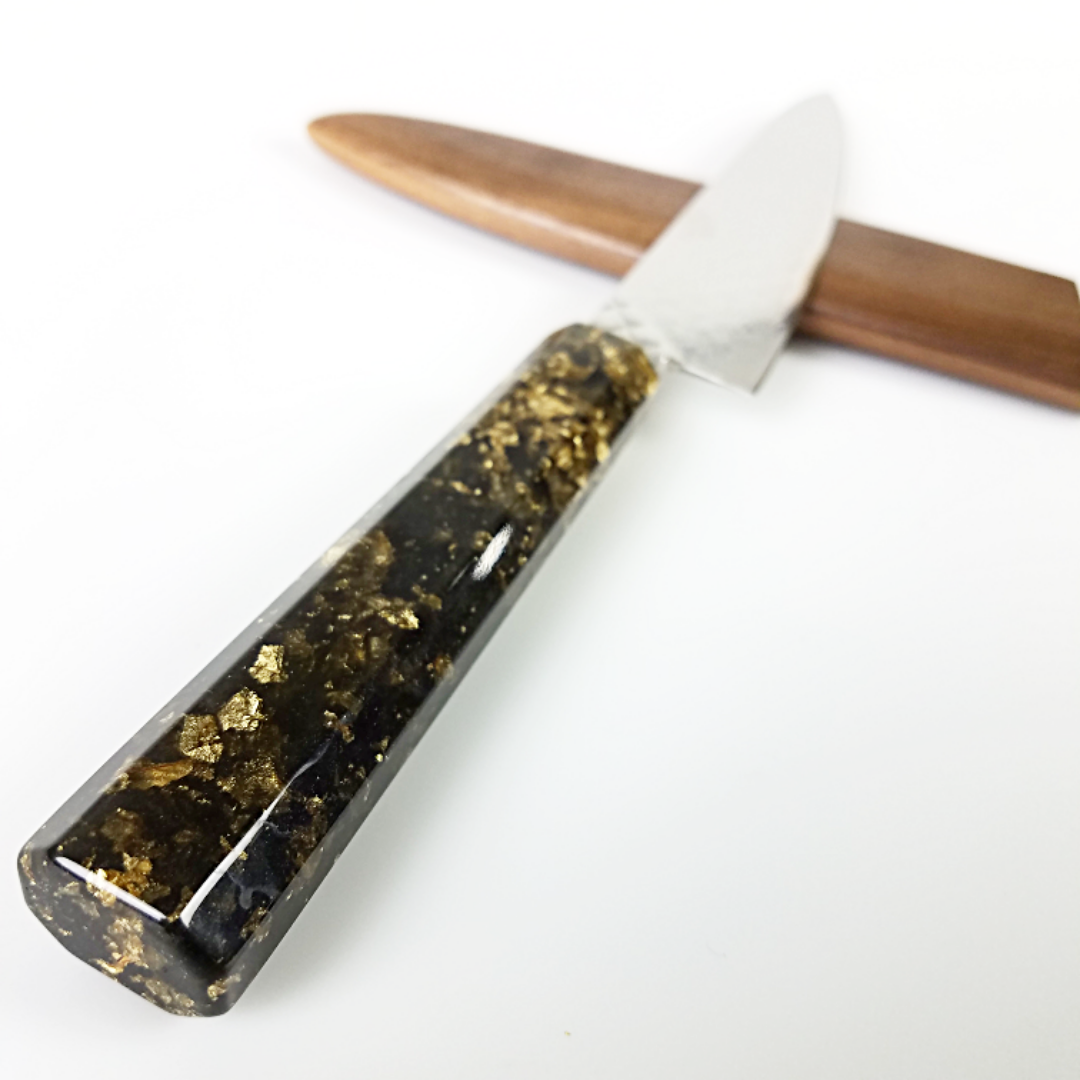Black Gold - 6in (150mm) Damascus Petty Culinary Knife