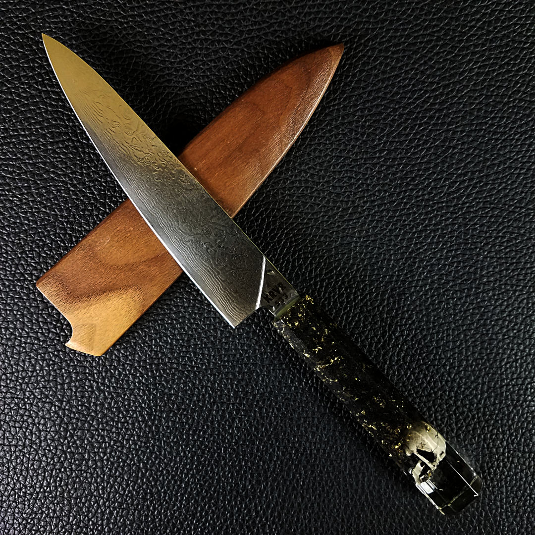 Dead Man&#39;s Chest - 6in (150mm) Damascus Petty Culinary Knife