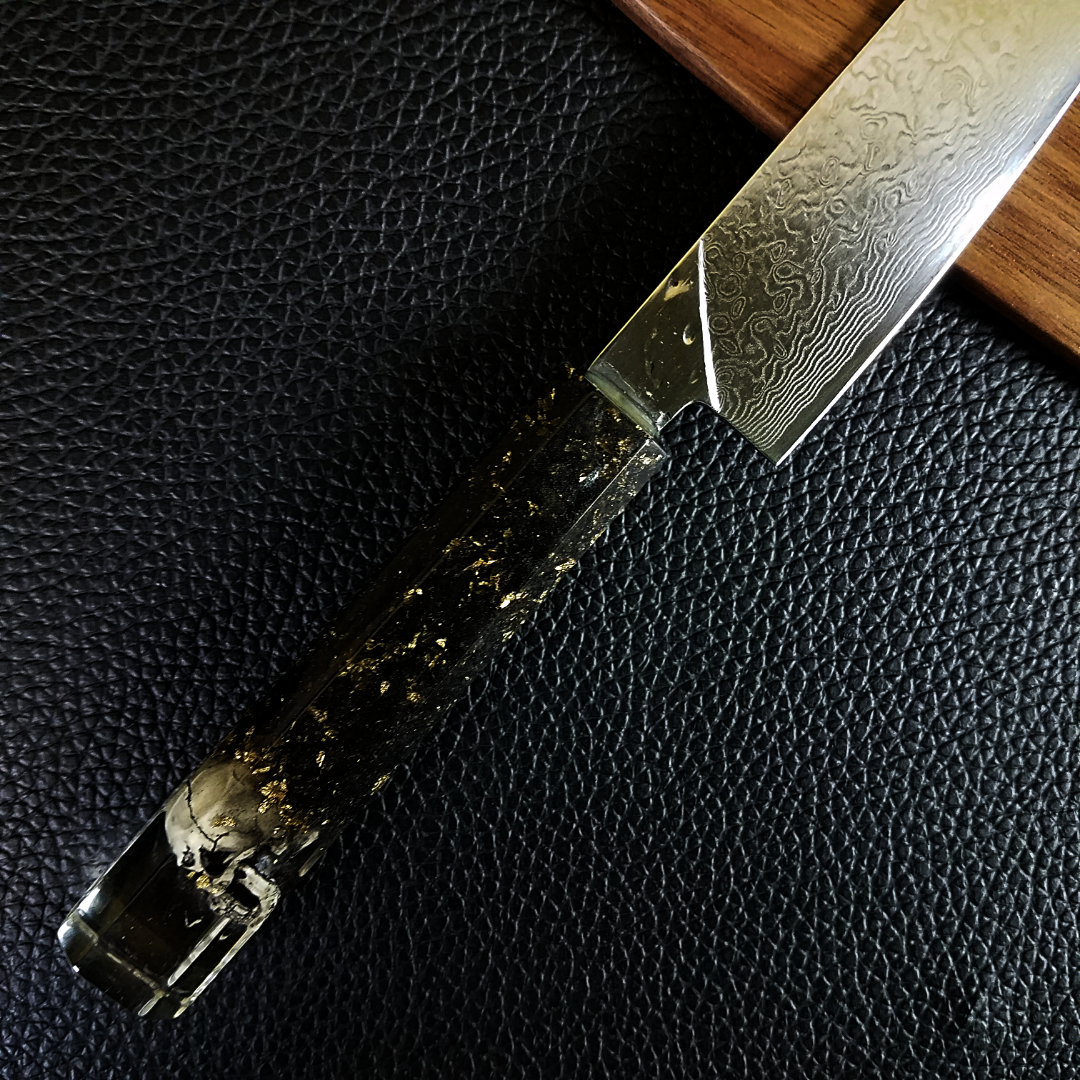 Dead Man&#39;s Chest - 6in (150mm) Damascus Petty Culinary Knife