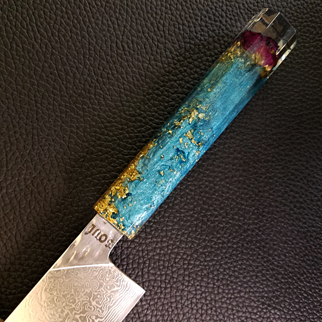 Eau de Rose - 210mm (8.25in) Damascus Gyuto Chef Knife