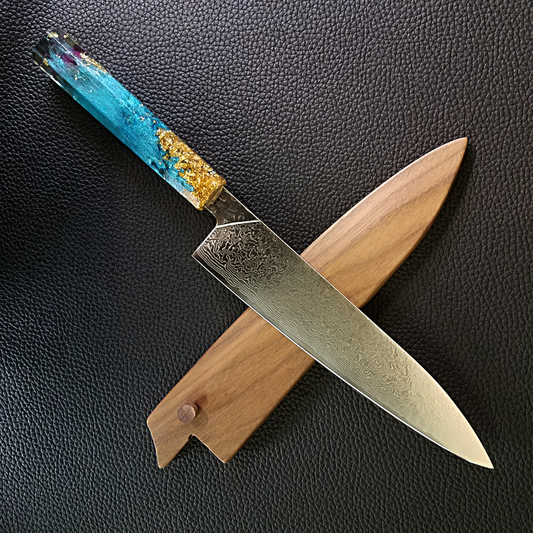 Eau de Rose - 210mm (8.25in) Damascus Gyuto Chef Knife