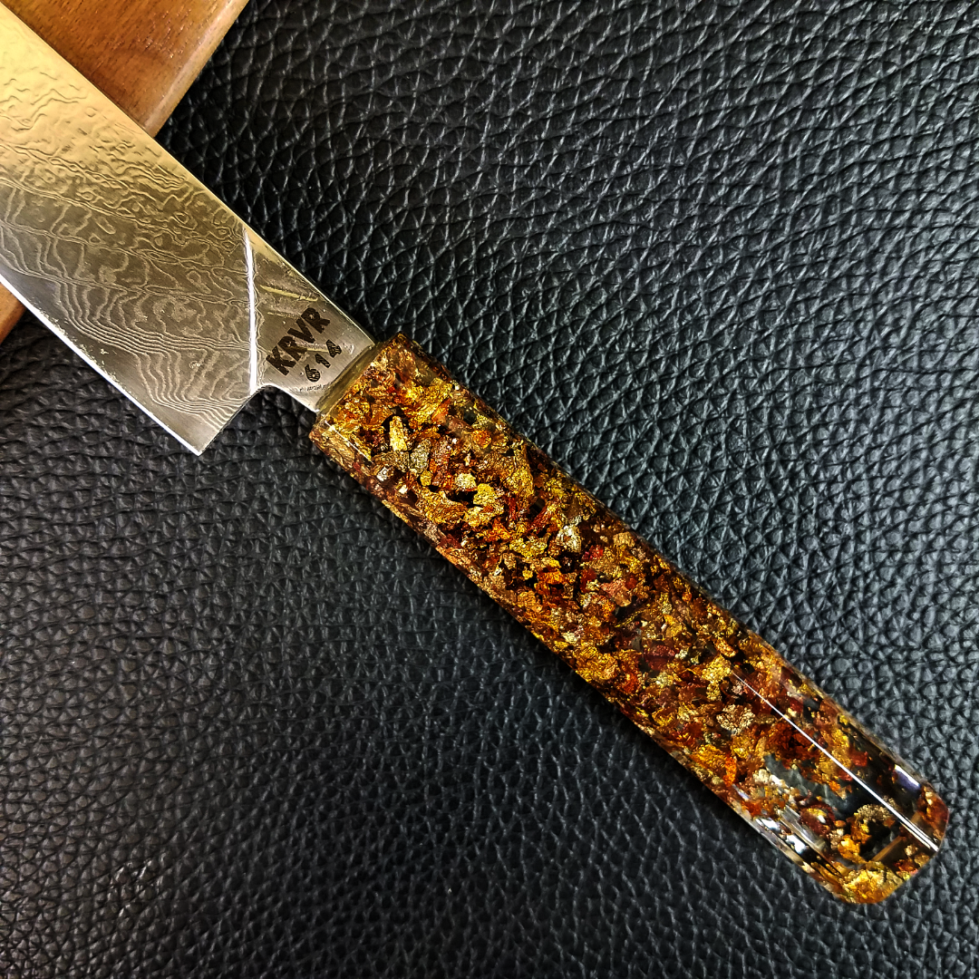 Maple Sunrays II - 6in (150mm) Damascus Petty Culinary Knife