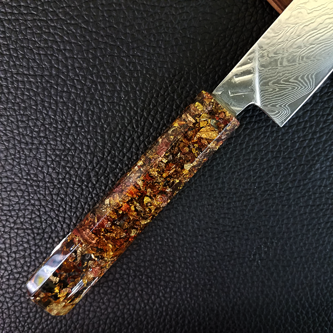 Maple Sunrays II - 6in (150mm) Damascus Petty Culinary Knife