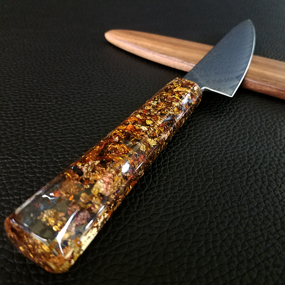 Maple Sunrays II - 6in (150mm) Damascus Petty Culinary Knife