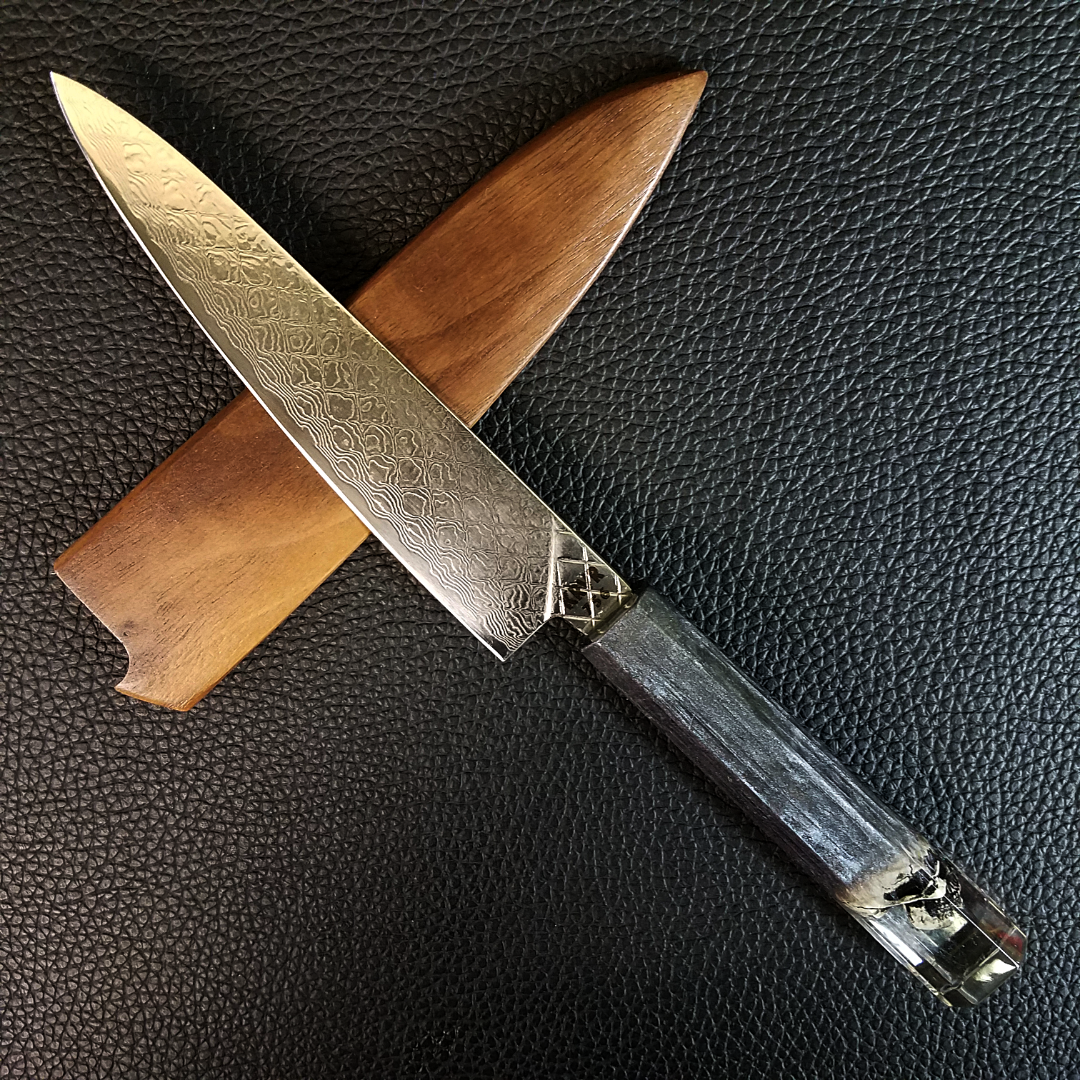 Chrome Dome - 6in (150mm) Damascus Petty Culinary Knife