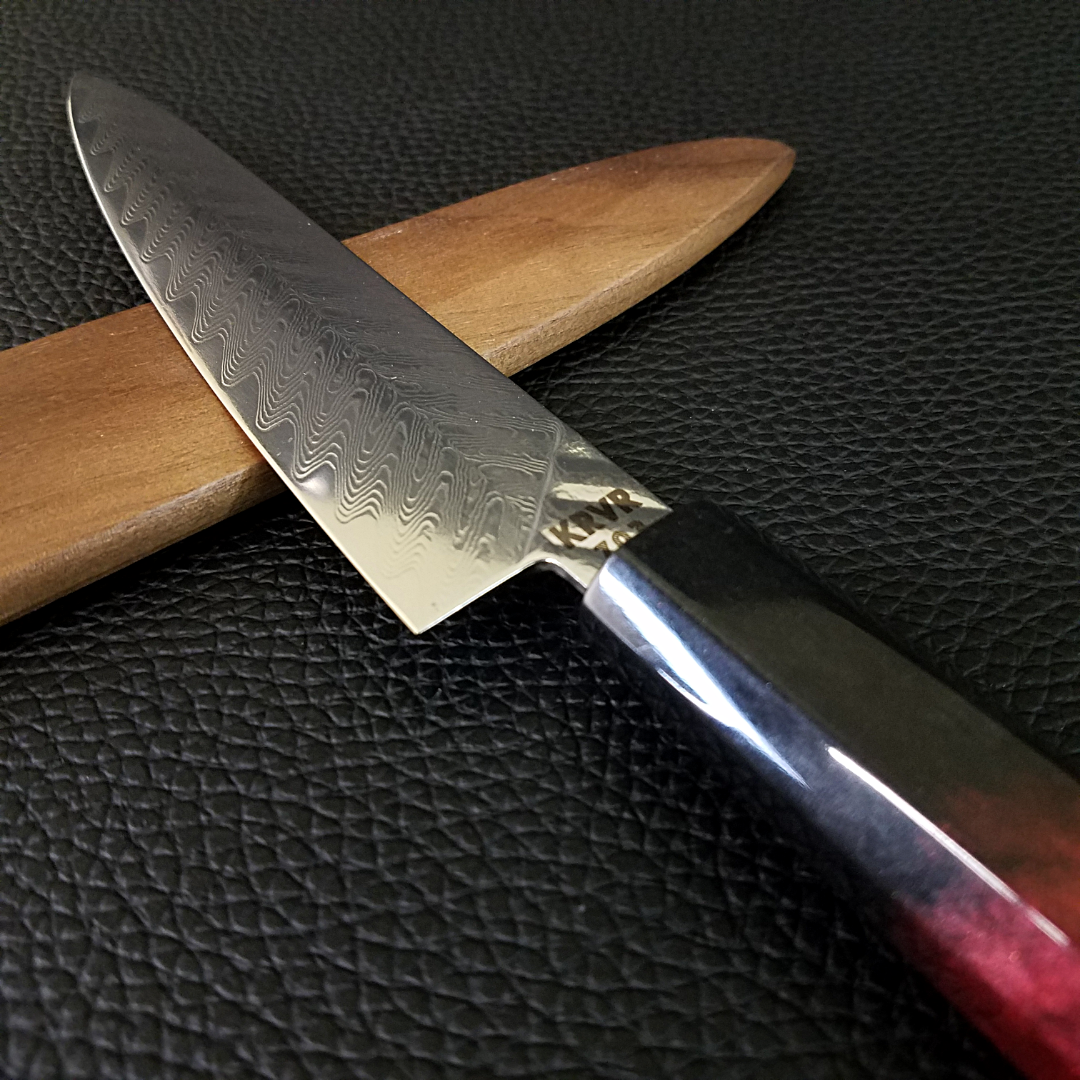 McFossil Fuel w/ Xtra Ketchup - 6in (150mm) Damascus Petty Culinary Knife