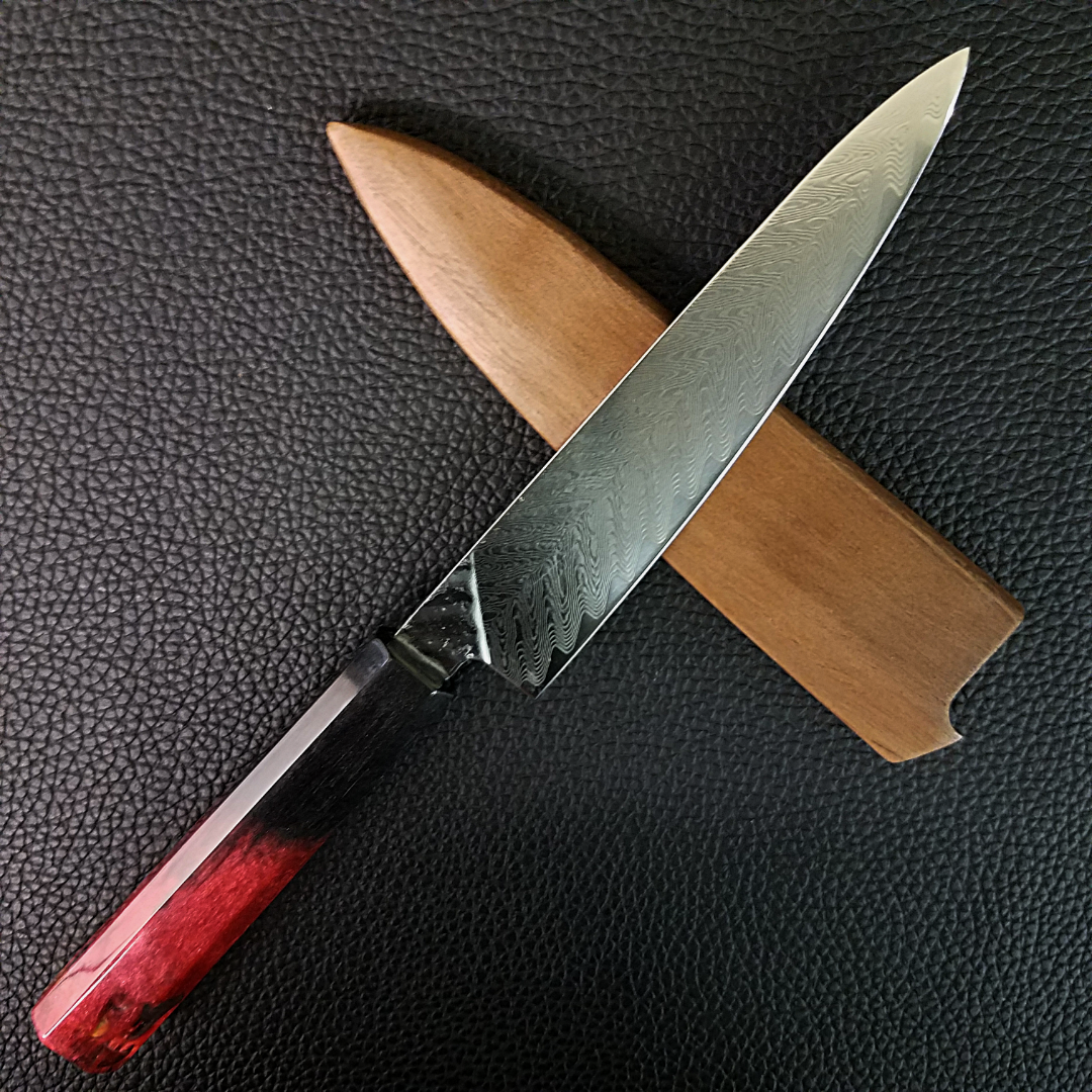 McFossil Fuel w/ Xtra Ketchup - 6in (150mm) Damascus Petty Culinary Knife