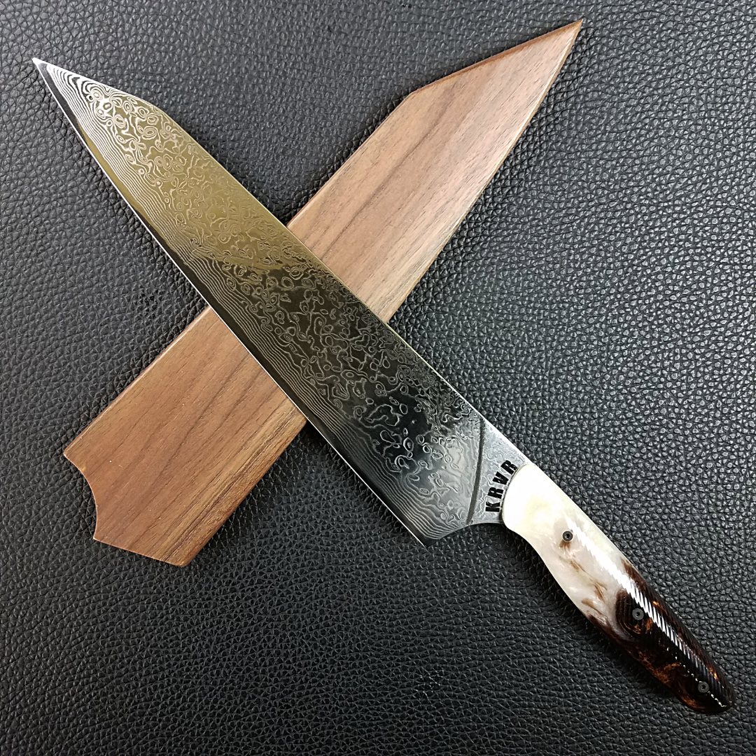 Tiramisu - 10in (254mm) Damascus Gyuto - Raindrop - Wavy Handle