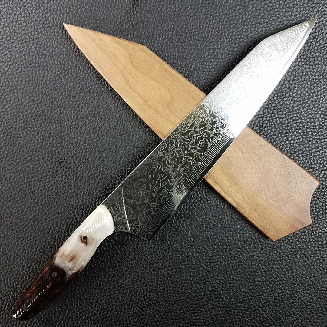 Tiramisu - 10in (254mm) Damascus Gyuto - Raindrop - Wavy Handle