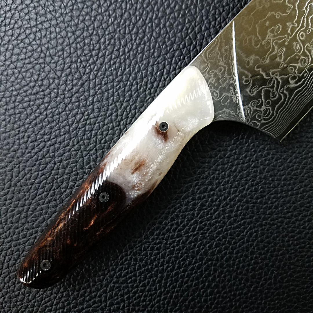 Tiramisu - 10in (254mm) Damascus Gyuto - Raindrop - Wavy Handle