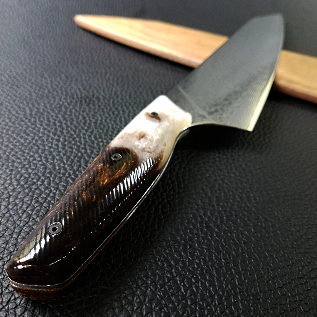 Tiramisu - 10in (254mm) Damascus Gyuto - Raindrop - Wavy Handle