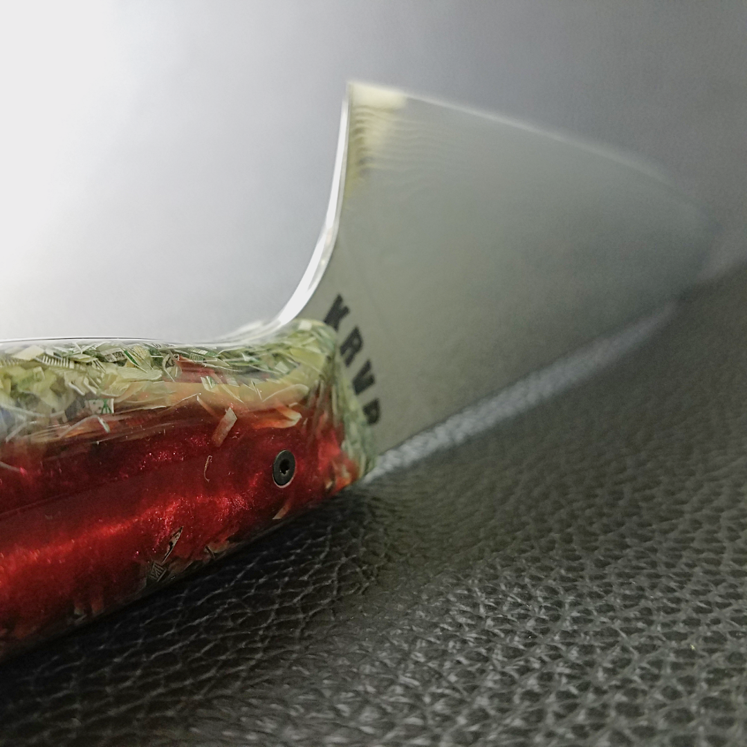 Blood Money - 10in (254mm) Damascus Gyuto - Raindrop - Smooth Handle